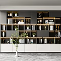 Modern bookcase 3d model