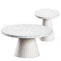 Round Marble Tables With Smooth Top And Conical Black White Veined Legs Modern Design