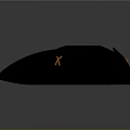 Black Pirate Hat Design With Orange X Mark And Decorative Accents