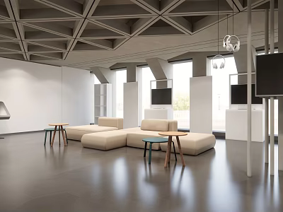 Modern Leisure Area Simple Office Rest Area Leisure Room Sofa 3d model