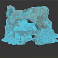 Natural Rock Decorative Structure With Textured Surfaces And Cave Like Openings