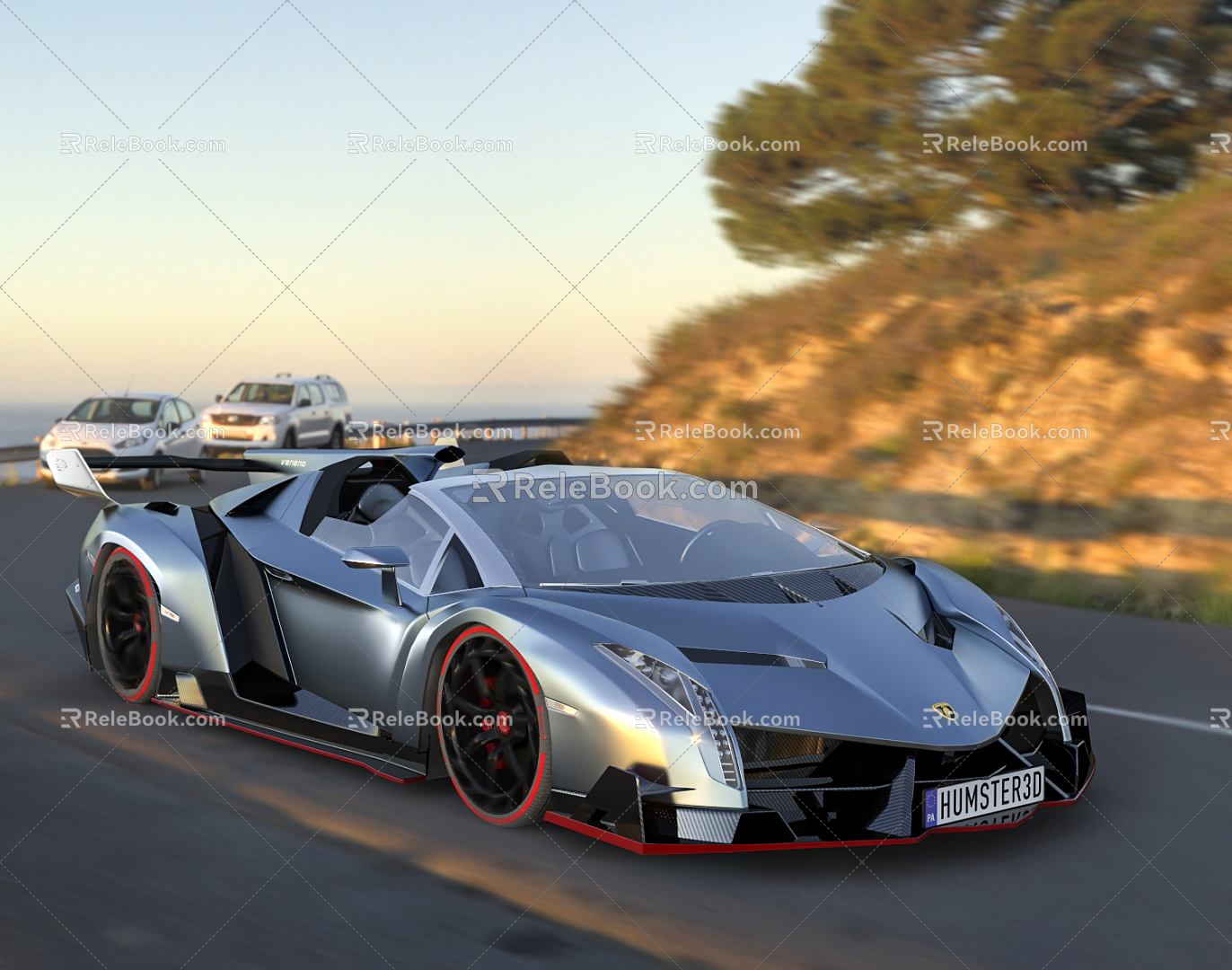 Modern sports car 3d model