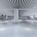 Airport Waiting Hall Modern Airport Hall 3d model