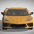 Yellow Sports Car With Sleek Exterior Sharp Headlights And Black Wheels