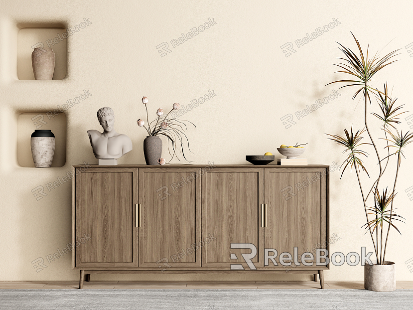 Quiet Side Cabinet Entrance Cabinet Sideboard Side Cabinet model