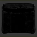 Black Velvet Armchair with Armrests and Backrest Simple Design for Living Room