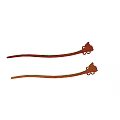 Elegant Brown Hairpins With Butterfly Design Women Fashion Jewelry Accessory Piece