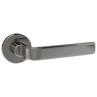 Sleek Modern Chrome Plated Metal Door Handle With Smooth Finish Design 3d model