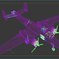 Vintage Silver Passenger Plane With Twin Propellers And Wing Details