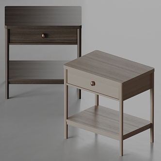 Modern STUDIO Side Table Solid Wood Side Table 3d model