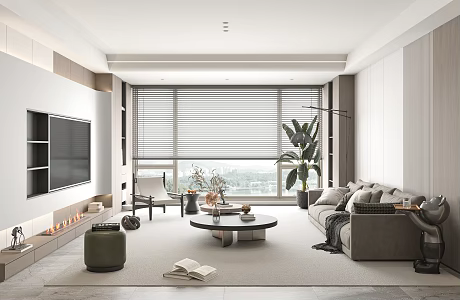 modern living room home living room 3d model