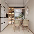 Modern Living and Dining Room Interior With Sofa Coffee Table Wall Art Pendant Light and Plants