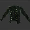 Black Double Breasted Jacket With Gold Buttons Formal Military Style Design
