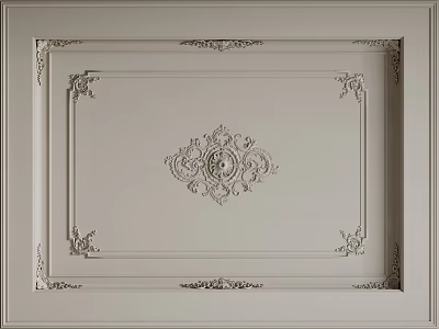 French Ceiling Bedroom Ceiling Guest Restaurant Ceiling Hall Away Ceiling 3d model