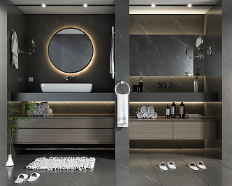 Modern Bathroom Cabinet Hotel Bathroom Cabinet 3d model