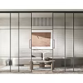 Sleek Modern Sliding Doors With Metal Frame Glass Panels In Home Interior Design