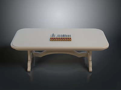 Professional Hardware Tools Neatly Arranged On White Wooden Table With Various Sizes And Precision Design 3d model