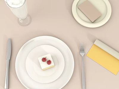 French tableware 3d model