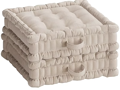 Soft Padded Multi Layer Home Seat Cushion With Handles 3d model