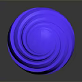 Modern Blue Layered Decorative Sphere With Spiral Stripes For Home Use