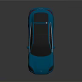 Blue Sports Car With Sleek Modern Body Black Roof And Shiny Alloy Wheels