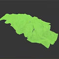 Realistic 3D Mountain Terrain Model With Detailed Topography And Gray Background