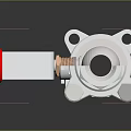 Mechanical Component With Red KPAH Label Silver Metal Knob And Screw Details