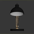 Modern Desk Lamp Combination with Wooden Adjustable Arm Black Shade and Black Base