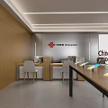 China Unicom Retail Store With Displayed Mobile Devices And Modern Interior Design 3d model