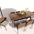 Outdoor Table And Chair Set With Beige Umbrella Wicker Chairs Decorative Vase And Fruit Bowl