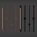 Modern Decorative Long Strip Wall Lamps With Sleek Gold Black Finishes And LED Lighting