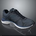 Blue Athletic Sneakers With Mesh Upper White Sole And Dark Blue Laces