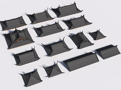 Black Mesh Storage Organizers Various Shapes And Sizes For Home Organization 3d model