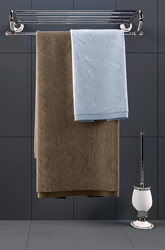 Modern towel rack combination 3d model