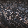 modern city, urban planning, high-speed rail, new city 3d model