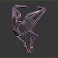 Shiny Metallic Abstract Sculpture With Geometric Modern Art Design Form