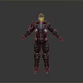 Functional Mechanical Armor Suit With Blue Glowing Details For Daily Use