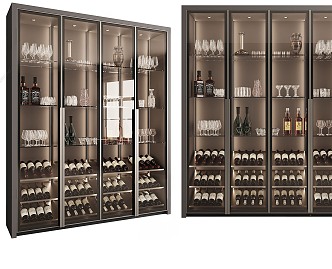 Modern Wine Cabinet 3d model