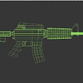 Realistic Tactical Rifle With Detailed Components 3d model
