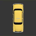 Vintage Yellow Taxi Car With Classic Design And Roof TAXI Sign