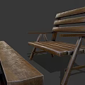 Natural Wooden Table and Chair Set with Simple Design for Home Living Space