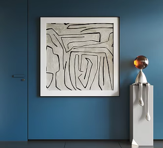 Modern Abstract Hanging Painting Modern Minimalist Hanging Painting Modern Light Luxury Hanging Painting Modern Italian Hanging Painting Modern Light Luxury Hanging Painting 3d model