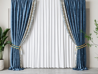 New Chinese Curtain 3d model