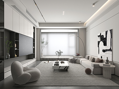 modern living room 3d model