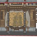 Chinese Temple Hall 3d model