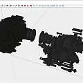 Reducer auto parts engine equipment 3d model