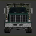 Green Dump Truck Exterior Design With Front Grille And Open Bed