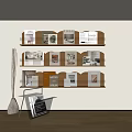 Bookshelf Magazine Books 3d model