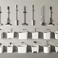 Mop pool mop pool faucet mop pool towel balcony mop pool 3d model