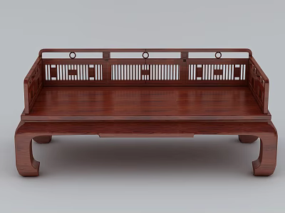 Chinese Lohan Bed Classical Court Furniture Redwood 3d model